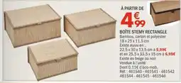 La Foir'Fouille BOÎTE STEMY RECTANGLE offre