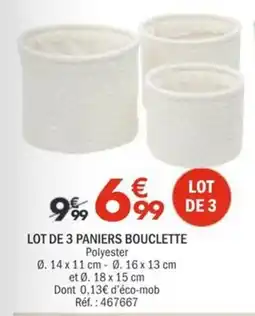 La Foir'Fouille PANIERS BOUCLETTE offre