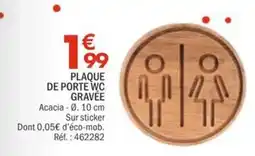 La Foir'Fouille PLAQUE DE PORTE WC GRAVÉE offre