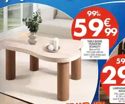 La Foir'Fouille Scarlett table basse travertin offre