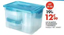 La Foir'Fouille LOT 50 BOÎTES DE RANGEMENT + COUVERCLE offre