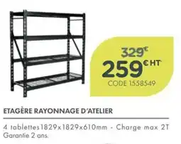 Point Vert ETAGÈRE RAYONNAGE D'ATELIER offre