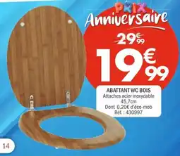 La Foir'Fouille ABATTANT WC BOIS offre