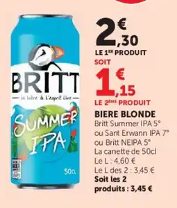 Super U BRITT Summer IPA offre