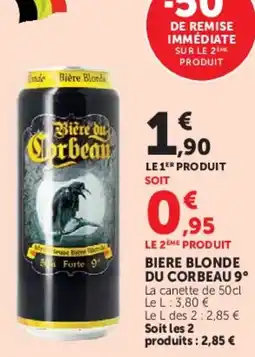 Super U Biere Blonde Du Corbeau offre