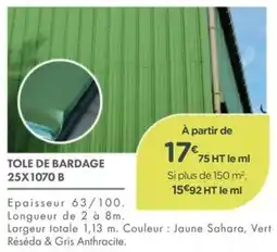Point Vert TOLE DE BARDAGE offre