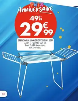 La Foir'Fouille Sinaï etendoir à linge pont 25m offre