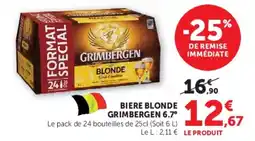 Super U GRIMBERGEN BIÈRE BLONDE offre