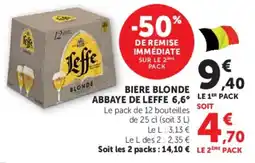 Super U Leffe Bière blonde offre
