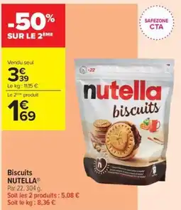 Carrefour Contact Nutella Biscuits offre
