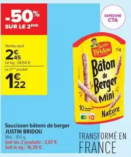 Carrefour Contact JUSTIN BRIDOU Bâton de Berger Mini offre