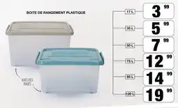 Marché aux Affaires BOITE DE RANGEMENT PLASTIQUE offre