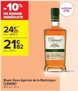 Carrefour Contact CLÉMENT Rhum Vieux Agricole de la Martinique offre