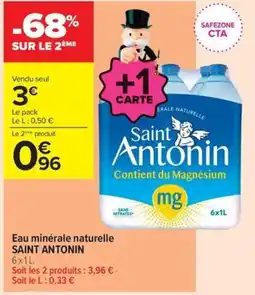 Carrefour Contact Saint Antonin Eau minérale naturelle offre