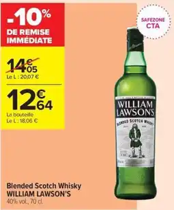 Carrefour Contact WILLIAM LAWSON'S Blended Scotch Whisky offre