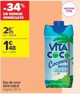 Carrefour Contact VITA COCO Eau de coco offre