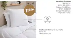 b&m Oreiller sensation duvet en percale offre