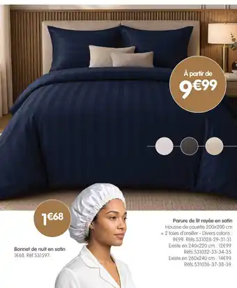 Bonnet de nuit en satin