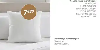 Couette rayée micro frappée