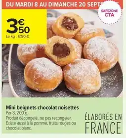 Carrefour Contact Mini beignets chocolat noisettes offre