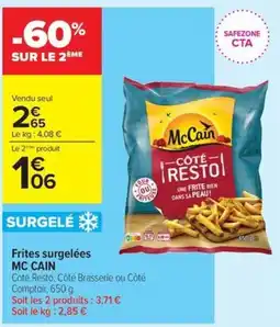 Carrefour Contact McCain Frites surgelées offre
