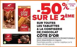 Carrefour Contact Côte d'or sur toutes les tablettes & la confiserie de chocolat offre