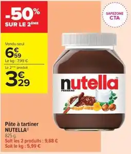 Carrefour Contact Nutella Pâte à tartiner offre