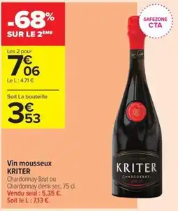 Carrefour Contact KRITER Vin mousseux offre