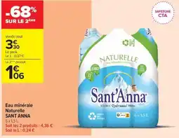 Carrefour Contact SANT ANNA Eau minérale Naturelle offre