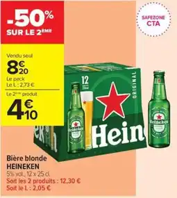 Carrefour Contact Heineken Bière blonde offre