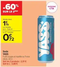 Carrefour Contact YASS Soda offre