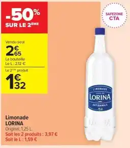 Carrefour Contact LORINA Limonade offre