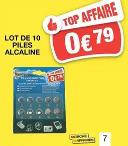 Marché aux Affaires Piles Bouton offre