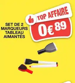 Marché aux Affaires SET DE 2 MARQUEURS TABLEAU AIMANTÉS offre