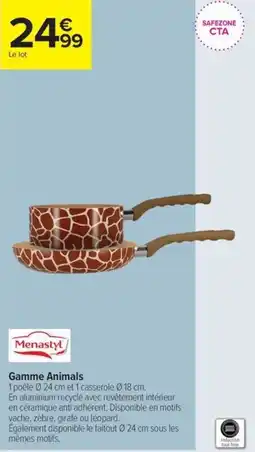 Carrefour Contact Menastyl Gamme Animals offre