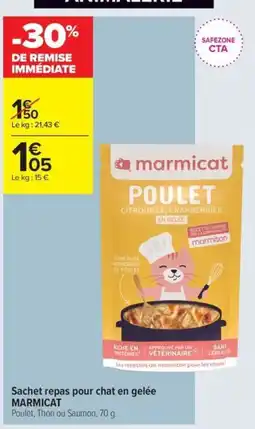 Carrefour Contact MARMICAT Sachet repas pour chat en gelée offre