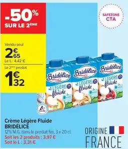 Carrefour Contact Bridélice Crème Légère Fluide offre