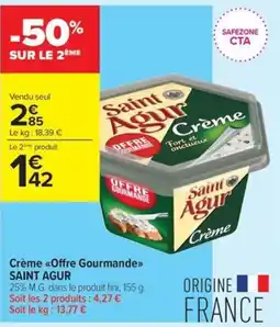 Carrefour Contact Saint Agur Crème offre