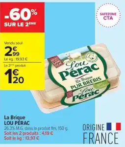 Carrefour Contact Lou Perac La Brique Pur Brebis offre