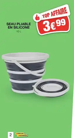 Marché aux Affaires Seau pliable en silicone offre