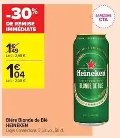 Carrefour Contact Heineken - bière blonde de blé offre