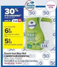Carrefour Contact Carrefour - essuie-tout maxi roll offre