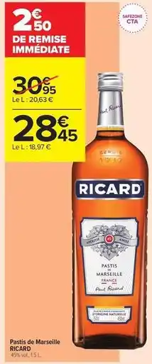 Carrefour Contact Ricard - pastis de marseille offre