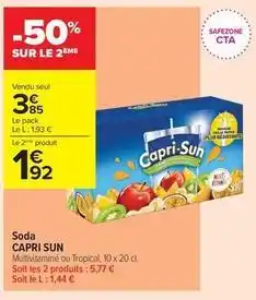 Carrefour Contact Capri sun - soda offre