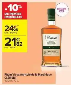 Carrefour Contact Clement - rhum vieux agricole de la martinique offre