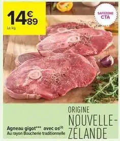 Carrefour Contact Agneau gigot avec os offre