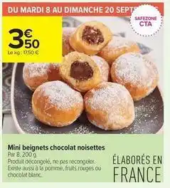 Carrefour Contact Mini beignets chocolat noisettes offre