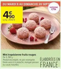 Carrefour Contact Mini tropézienne fruits rouges offre