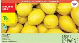 Carrefour Contact Citron bio offre