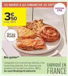 Carrefour Contact Chausson - box goûter offre